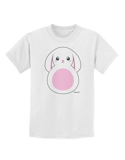 Cute Bunny with Floppy Ears - Pink Childrens T-Shirt by TooLoud-Childrens T-Shirt-TooLoud-White-X-Small-Davson Sales