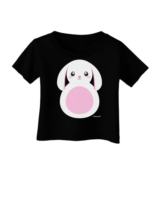 Cute Bunny with Floppy Ears - Pink Infant T-Shirt Dark by TooLoud-Infant T-Shirt-TooLoud-Black-06-Months-Davson Sales