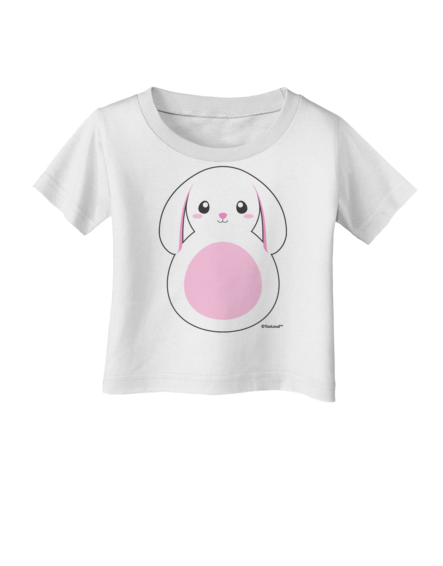 Cute Bunny with Floppy Ears - Pink Infant T-Shirt by TooLoud-Infant T-Shirt-TooLoud-White-06-Months-Davson Sales