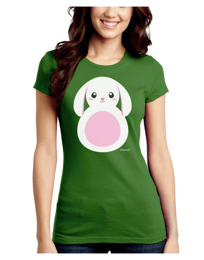 Cute Bunny with Floppy Ears - Pink Juniors Crew Dark T-Shirt by TooLoud-T-Shirts Juniors Tops-TooLoud-Kiwi-Green-Juniors Fitted X-Small-Davson Sales