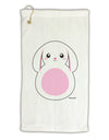 Cute Bunny with Floppy Ears - Pink Micro Terry Gromet Golf Towel 16 x 25 inch by TooLoud-Golf Towel-TooLoud-White-Davson Sales