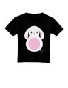 Cute Bunny with Floppy Ears - Pink Toddler T-Shirt Dark by TooLoud-Toddler T-Shirt-TooLoud-Black-2T-Davson Sales