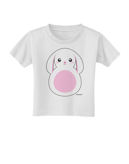 Cute Bunny with Floppy Ears - Pink Toddler T-Shirt by TooLoud-Toddler T-Shirt-TooLoud-White-2T-Davson Sales