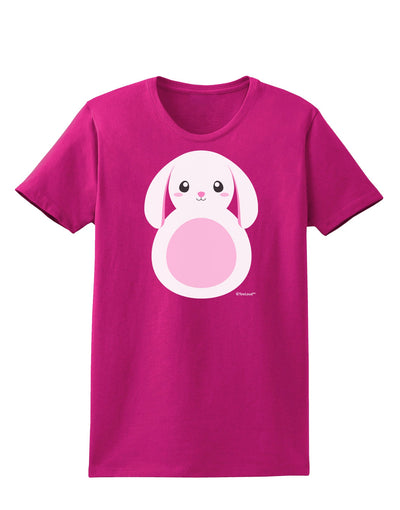 Cute Bunny with Floppy Ears - Pink Womens Dark T-Shirt by TooLoud-Womens T-Shirt-TooLoud-Hot-Pink-Small-Davson Sales