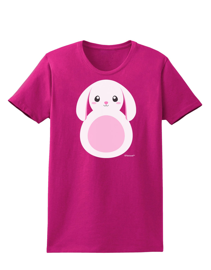 Cute Bunny with Floppy Ears - Pink Womens Dark T-Shirt by TooLoud-Womens T-Shirt-TooLoud-Black-X-Small-Davson Sales