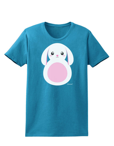 Cute Bunny with Floppy Ears - Pink Womens Dark T-Shirt by TooLoud-Womens T-Shirt-TooLoud-Turquoise-X-Small-Davson Sales