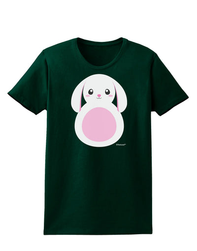 Cute Bunny with Floppy Ears - Pink Womens Dark T-Shirt by TooLoud-Womens T-Shirt-TooLoud-Forest-Green-Small-Davson Sales