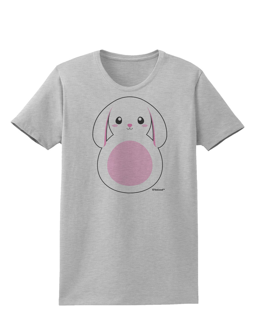 Cute Bunny with Floppy Ears - Pink Womens T-Shirt by TooLoud-Womens T-Shirt-TooLoud-White-X-Small-Davson Sales