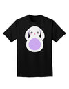 Cute Bunny with Floppy Ears - Purple Adult Dark T-Shirt by TooLoud-Mens T-Shirt-TooLoud-Black-Small-Davson Sales