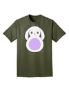 Cute Bunny with Floppy Ears - Purple Adult Dark T-Shirt by TooLoud-Mens T-Shirt-TooLoud-Military-Green-Small-Davson Sales