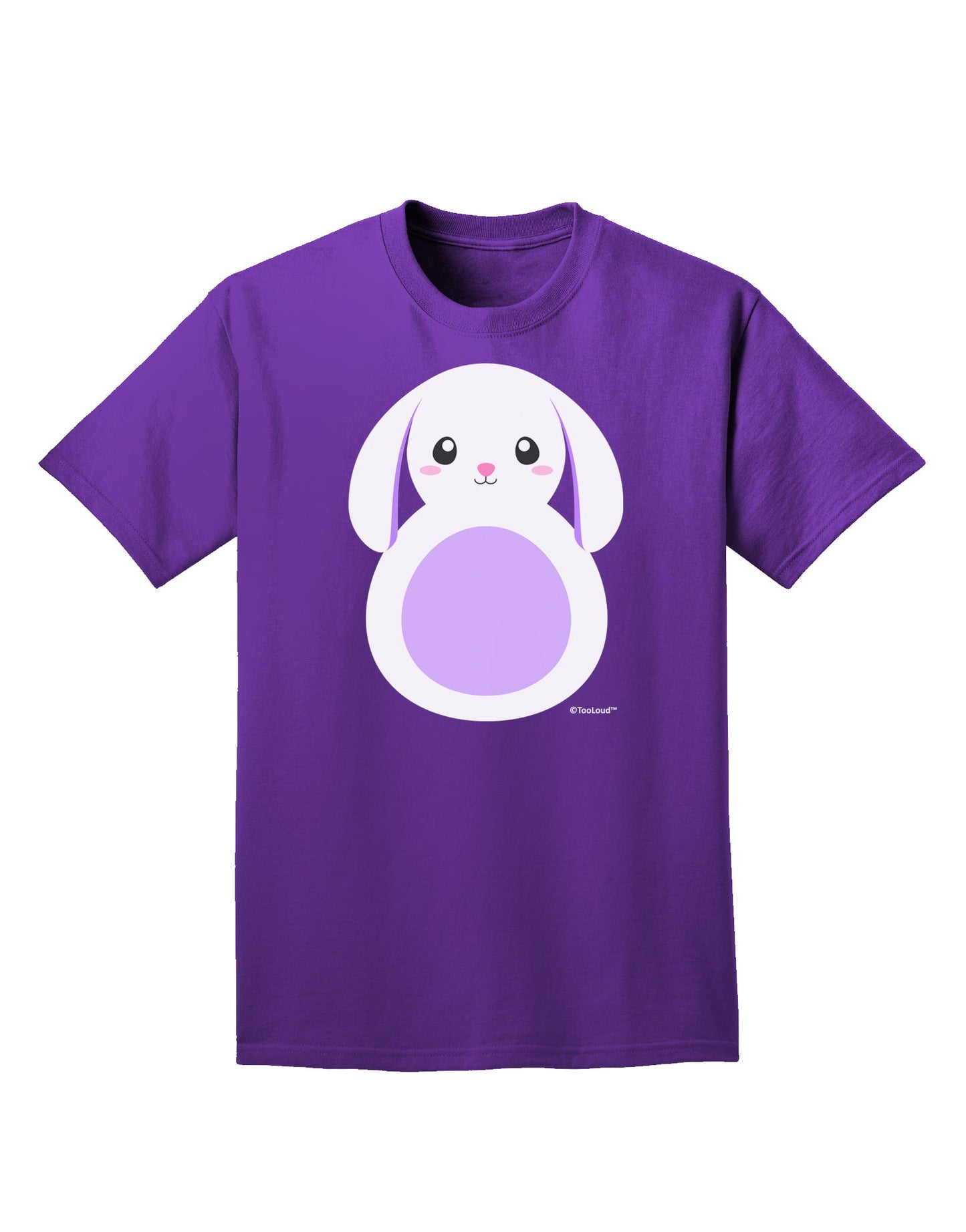 Cute Bunny with Floppy Ears - Purple Adult Dark T-Shirt by TooLoud-Mens T-Shirt-TooLoud-Purple-Small-Davson Sales