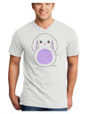 Cute Bunny with Floppy Ears - Purple Adult V-Neck T-shirt by TooLoud-Mens V-Neck T-Shirt-TooLoud-White-Small-Davson Sales