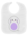 Cute Bunny with Floppy Ears - Purple Baby Bib by TooLoud