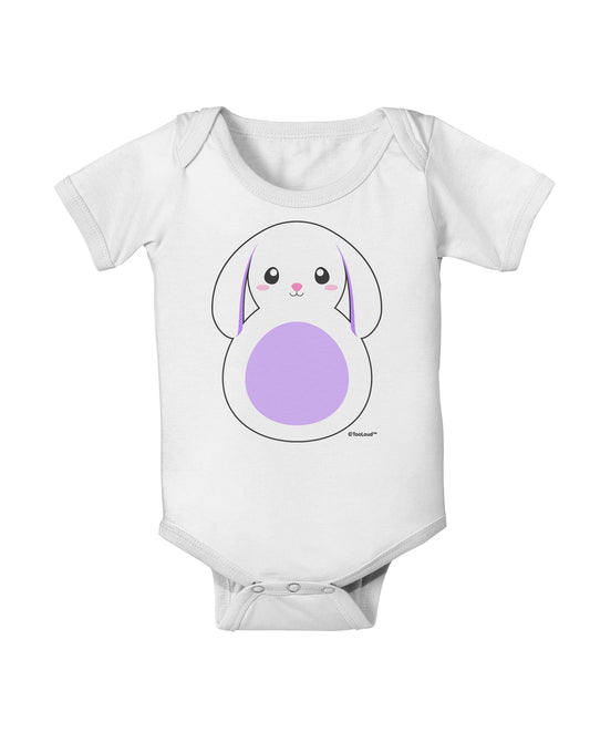 Cute Bunny with Floppy Ears - Purple Baby Romper Bodysuit by TooLoud-Baby Romper-TooLoud-White-06-Months-Davson Sales