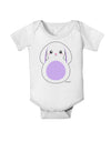 Cute Bunny with Floppy Ears - Purple Baby Romper Bodysuit by TooLoud-Baby Romper-TooLoud-White-06-Months-Davson Sales