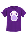 Cute Bunny with Floppy Ears - Purple Childrens Dark T-Shirt by TooLoud-Childrens T-Shirt-TooLoud-Purple-X-Small-Davson Sales