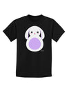 Cute Bunny with Floppy Ears - Purple Childrens Dark T-Shirt by TooLoud-Childrens T-Shirt-TooLoud-Black-X-Small-Davson Sales