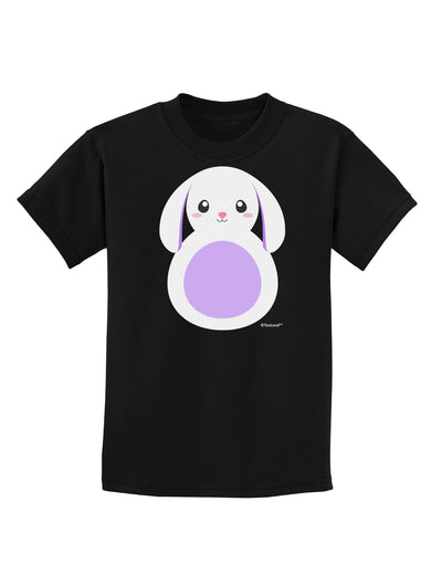 Cute Bunny with Floppy Ears - Purple Childrens Dark T-Shirt by TooLoud-Childrens T-Shirt-TooLoud-Black-X-Small-Davson Sales