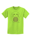 Cute Bunny with Floppy Ears - Purple Childrens T-Shirt by TooLoud-Childrens T-Shirt-TooLoud-Lime-Green-X-Small-Davson Sales