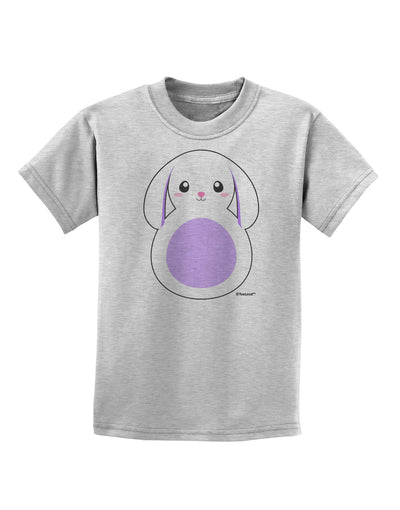 Cute Bunny with Floppy Ears - Purple Childrens T-Shirt by TooLoud-Childrens T-Shirt-TooLoud-AshGray-X-Small-Davson Sales