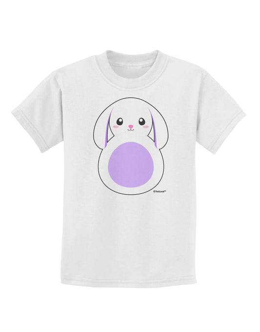 Cute Bunny with Floppy Ears - Purple Childrens T-Shirt by TooLoud-Childrens T-Shirt-TooLoud-White-X-Small-Davson Sales