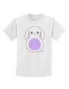 Cute Bunny with Floppy Ears - Purple Childrens T-Shirt by TooLoud-Childrens T-Shirt-TooLoud-White-X-Small-Davson Sales