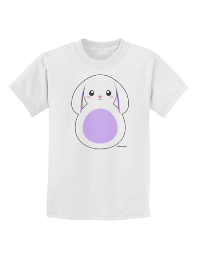 Cute Bunny with Floppy Ears - Purple Childrens T-Shirt by TooLoud-Childrens T-Shirt-TooLoud-White-X-Small-Davson Sales