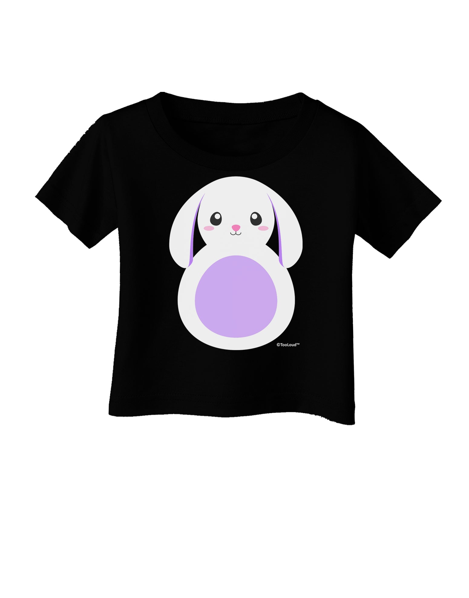 Cute Bunny with Floppy Ears - Purple Infant T-Shirt Dark by TooLoud-Infant T-Shirt-TooLoud-Black-06-Months-Davson Sales