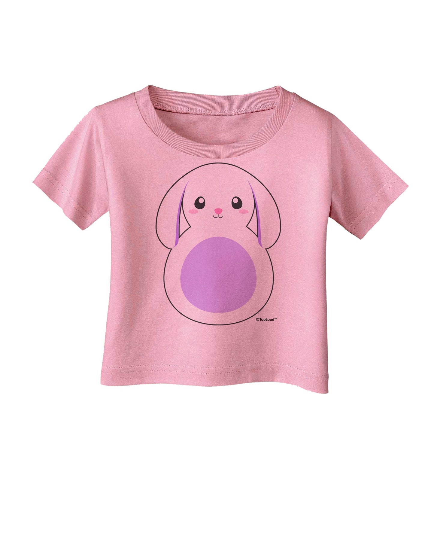 Cute Bunny with Floppy Ears - Purple Infant T-Shirt by TooLoud-Infant T-Shirt-TooLoud-Candy-Pink-06-Months-Davson Sales
