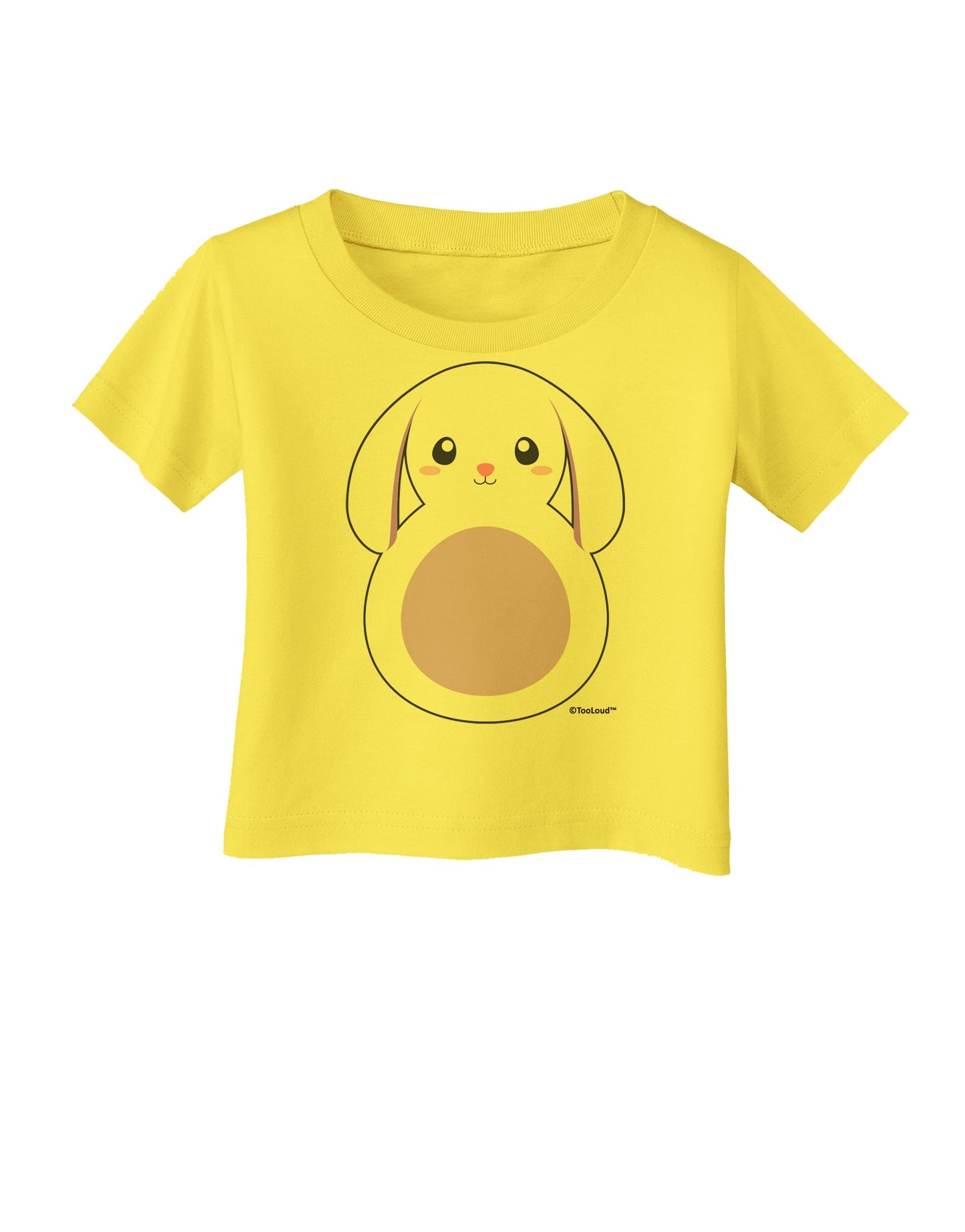 Cute Bunny with Floppy Ears - Purple Infant T-Shirt by TooLoud-Infant T-Shirt-TooLoud-Yellow-06-Months-Davson Sales