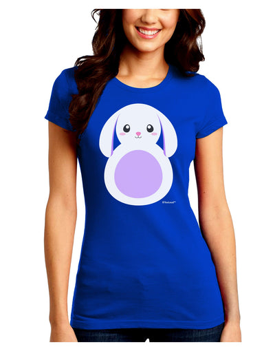 Cute Bunny with Floppy Ears - Purple Juniors Crew Dark T-Shirt by TooLoud-T-Shirts Juniors Tops-TooLoud-Royal-Blue-Juniors Fitted Small-Davson Sales