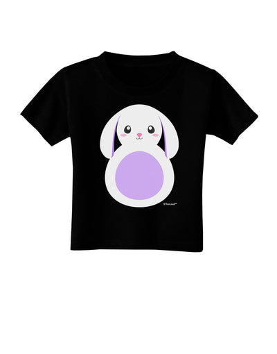 Cute Bunny with Floppy Ears - Purple Toddler T-Shirt Dark by TooLoud-Toddler T-Shirt-TooLoud-Black-2T-Davson Sales