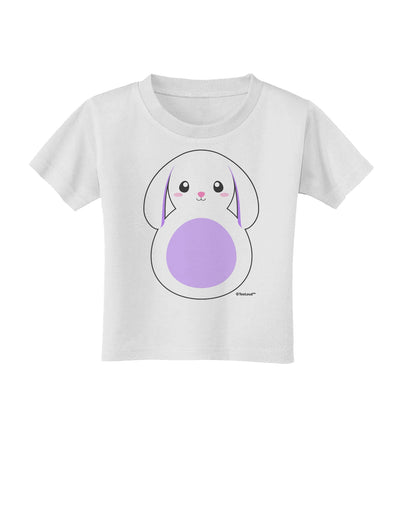 Cute Bunny with Floppy Ears - Purple Toddler T-Shirt by TooLoud-Toddler T-Shirt-TooLoud-White-2T-Davson Sales