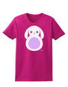 Cute Bunny with Floppy Ears - Purple Womens Dark T-Shirt by TooLoud-Womens T-Shirt-TooLoud-Hot-Pink-Small-Davson Sales