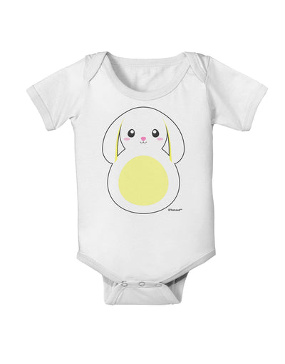 Cute Bunny with Floppy Ears - Yellow Baby Romper Bodysuit by TooLoud-Baby Romper-TooLoud-White-06-Months-Davson Sales