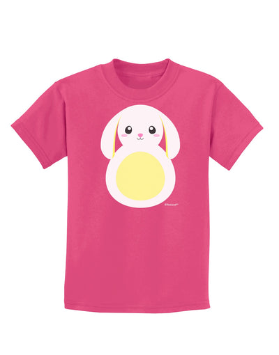 Cute Bunny with Floppy Ears - Yellow Childrens Dark T-Shirt by TooLoud-Childrens T-Shirt-TooLoud-Sangria-X-Small-Davson Sales