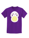 Cute Bunny with Floppy Ears - Yellow Childrens Dark T-Shirt by TooLoud-Childrens T-Shirt-TooLoud-Purple-X-Small-Davson Sales