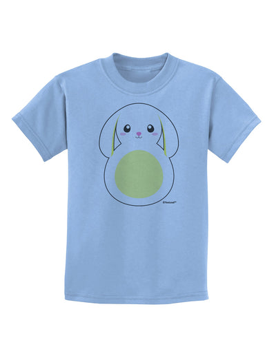 Cute Bunny with Floppy Ears - Yellow Childrens T-Shirt by TooLoud-Childrens T-Shirt-TooLoud-Light-Blue-X-Small-Davson Sales