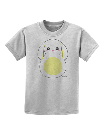 Cute Bunny with Floppy Ears - Yellow Childrens T-Shirt by TooLoud-Childrens T-Shirt-TooLoud-AshGray-X-Small-Davson Sales