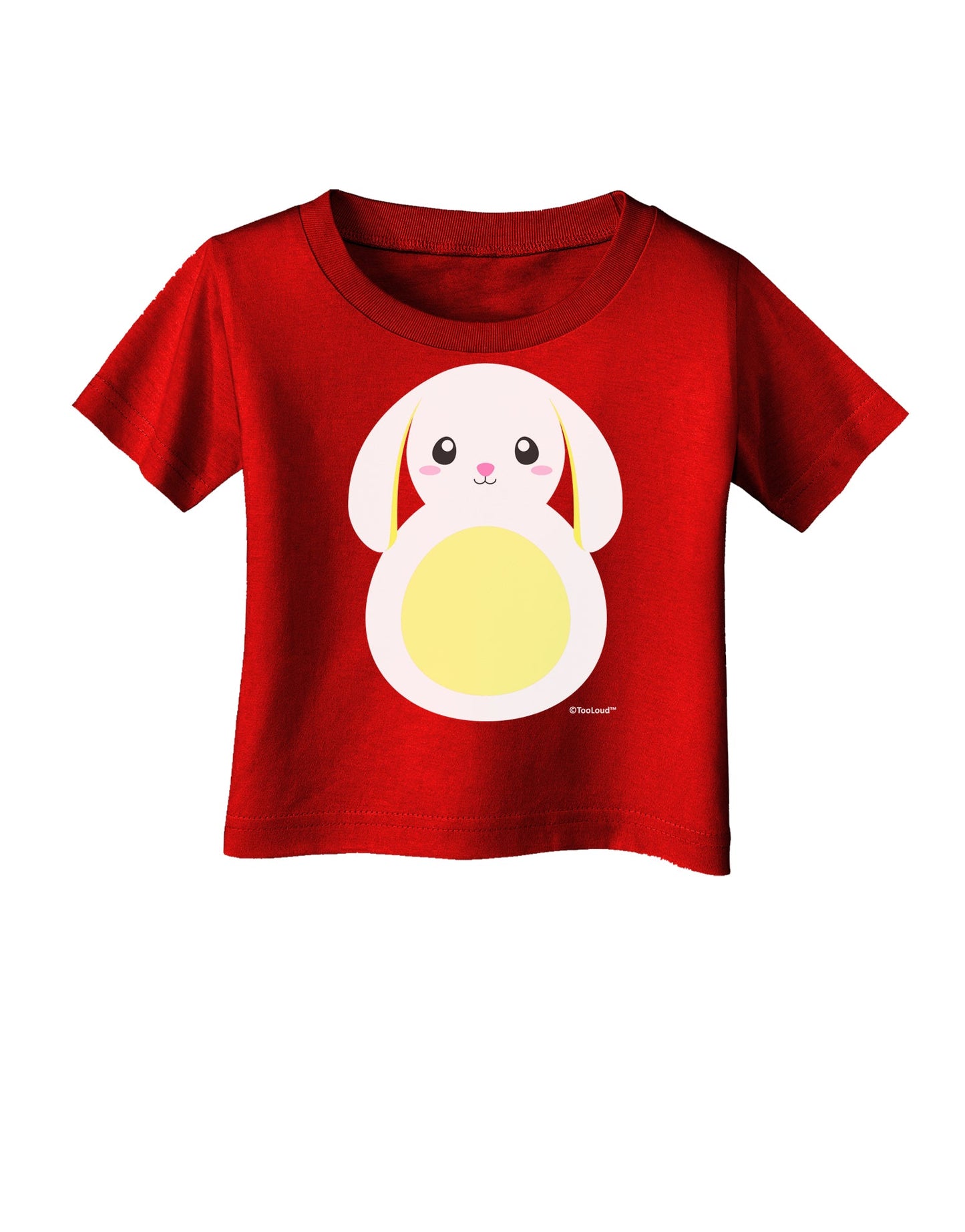 Cute Bunny with Floppy Ears - Yellow Infant T-Shirt Dark by TooLoud-Infant T-Shirt-TooLoud-Red-06-Months-Davson Sales