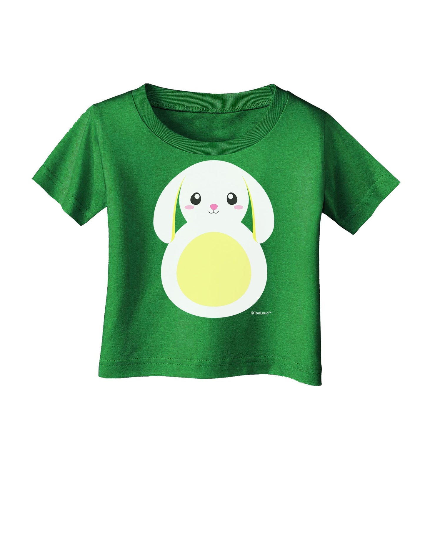 Cute Bunny with Floppy Ears - Yellow Infant T-Shirt Dark by TooLoud-Infant T-Shirt-TooLoud-Clover-Green-06-Months-Davson Sales