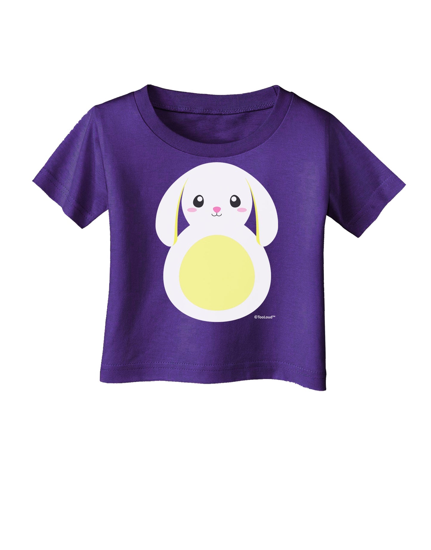 Cute Bunny with Floppy Ears - Yellow Infant T-Shirt Dark by TooLoud-Infant T-Shirt-TooLoud-Purple-06-Months-Davson Sales