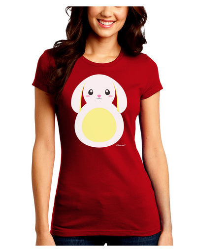 Cute Bunny with Floppy Ears - Yellow Juniors Crew Dark T-Shirt by TooLoud-T-Shirts Juniors Tops-TooLoud-Red-Juniors Fitted Small-Davson Sales