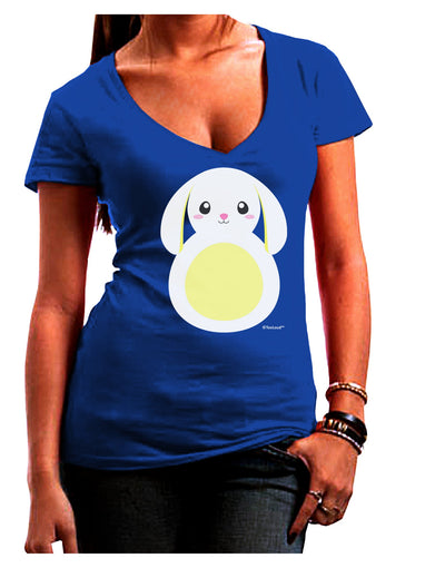 Cute Bunny with Floppy Ears - Yellow Juniors V-Neck Dark T-Shirt by TooLoud-Womens V-Neck T-Shirts-TooLoud-Royal-Blue-Juniors Fitted Small-Davson Sales