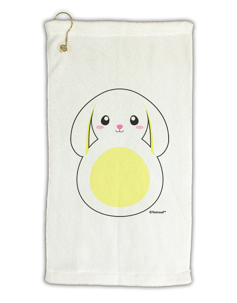 Cute Bunny with Floppy Ears - Yellow Micro Terry Gromet Golf Towel 16 x 25 inch by TooLoud-Golf Towel-TooLoud-White-Davson Sales