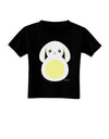 Cute Bunny with Floppy Ears - Yellow Toddler T-Shirt Dark by TooLoud-Toddler T-Shirt-TooLoud-Black-2T-Davson Sales