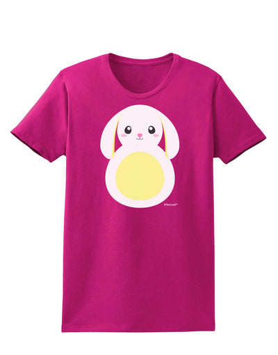 Cute Bunny with Floppy Ears - Yellow Womens Dark T-Shirt by TooLoud-Womens T-Shirt-TooLoud-Hot-Pink-Small-Davson Sales