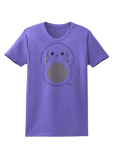 Cute Bunny with Floppy Ears - Yellow Womens T-Shirt by TooLoud-Womens T-Shirt-TooLoud-Violet-X-Small-Davson Sales