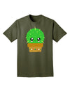 Cute Cactus Design Adult Dark T-Shirt by TooLoud-Mens T-Shirt-TooLoud-Military-Green-Small-Davson Sales