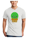 Cute Cactus Design Adult V-Neck T-shirt by TooLoud-Mens V-Neck T-Shirt-TooLoud-White-Small-Davson Sales